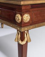 A Very Fine Louis XVI Ormolu-Mounted Amaranth Bearing the Stamps of Philippe Montigny and Rene Dubois.  Circa 1775