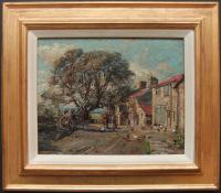 Herbert Royle "Lower Dean Farm, Nesfield" Ilkley, Yorkshire oil painting
