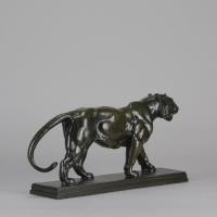 Late 19th Century Animalier Bronze entitled "Tigre qui Marche" by Antoine Barye