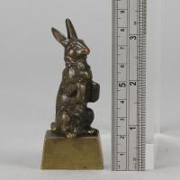 Early 20th Century French Animalier Bronze Sculpture entitled "Standing Hare"