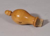 S/5979 Antique Treen 19th Century Boxwood Cuckoo Whistle