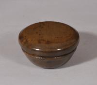 S/5982 Antique Treen 18th Century Sycamore Butter Bowl (Mealey Beg)