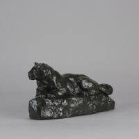 19th Century Animalier Bronze entitled "Panthere de l’Inde" by Antoine L Barye