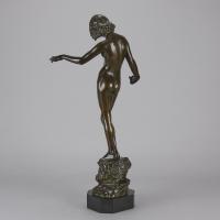  Early 20th Century Art Nouveau Bronze sculpture entitled "Folly" by Onslow Ford