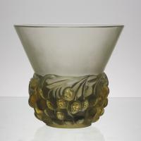 Early 20th Century Art Deco Frosted Glass "Cerises Vase" by René Lalique