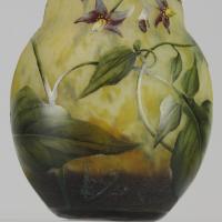 Early 20th Century Art Nouveau Enamelled "Solanaceae Vase" by Daum Frères