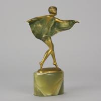 Early 20th Century Art Deco Bronze entitled "Butterfly Dancer" by Franz Iffland