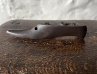 Carved Welsh folkart slate shoe