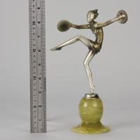 Early 20th Century Art Deco Bronze entitled "Cymbal Dancer" by Lorenzl & Crejo