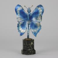 Early 20th Century Art Deco sculpture entitled "Butterfly Dancer" by Richard Lange