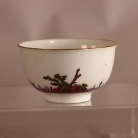 Side of Meissen c.1740 teabowl showing foliage