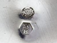 Close up of the spanish silver hallmarks