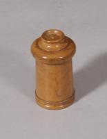 S/5964 Antique Treen 19th Century Boxwood Spice or Condiment Sifter