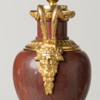 French Ormolu-Mounted Red Marble Lamps