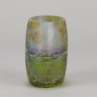 Early 20th Century Art Nouveau Cameo Glass "Summer Vase" by Daum Frères