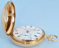Gold Full Hunter English Pocket Chronometer