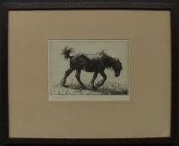 Edmund Blampied "Weary" Drypoint etching