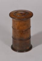 S/5991 Antique Treen 19th Century Three Tier Sycamore Spice Tower