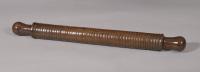 S/6002 Antique Treen 18th Century Fruitwood Ribbed Rolling Pin