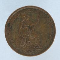 George IV penny defaced by satirical writing