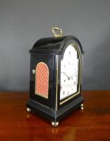 Georgian Small Ebonised Bracket Clock
