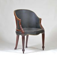 Georgian Hepplewhite mahogany framed armchair