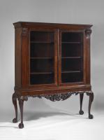 George II carved mahogany display cabinet