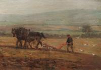 Ernest Higgins Rigg "The Plough at Hinderwell" oil on board