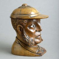 Treen Inkwell in the form of a Cricketer