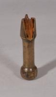 S/5995 Antique Treen 19th Century Fruitwood Osier, Willow or Withy Splitter