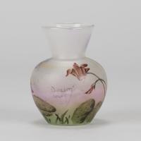 Early 20th Century Cameo Glass "Cyclamen Vase" by Daum Frères