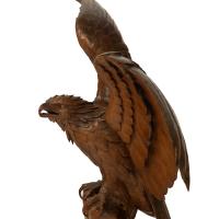 A Black Forest linden wood eagle