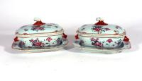 Chinese Export Porcelain Famille Rose Sauce Tureens