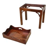  Small Georgian Mahogany Butlers Tray On Stand