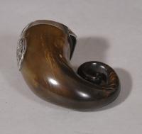 S/6015 Antique 19th Century Scottish Horn Snuff Mull
