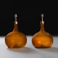 Amber Glass Vessels as Lamps
