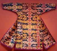 Uzbek Silk Velvet Ikat Robe